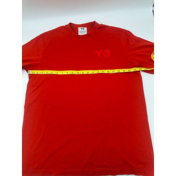 Y3  Logo T-Shirt Chest Logo Crew Neck Sz M Short Sleeves Cotton Yohju Yamamoto - Picture 2 of 6